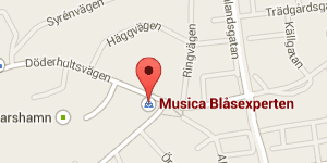 Kontakta Musica Blåasexperten butik - karta
